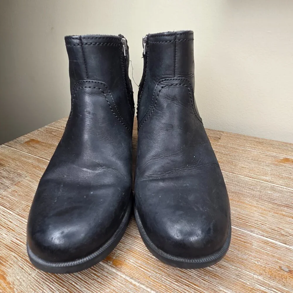 Teva Women's Foxy Ankle Boots Booties Size 9 Black Zip Moto Minimalist